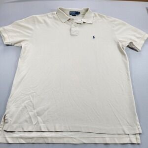 Polo Ralph Lauren Mens XL Classic Fit Cream Polo Pony Shirt